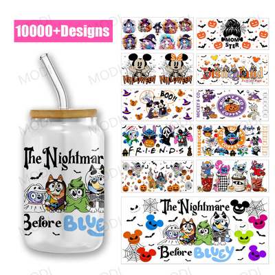 Buy UVDTF Cup Wraps Transfers Wholesale Transfer Printing Crystal Sticker Custom Halloween Decorations Dtf Uv Cup Wrap 16oz online manufacture