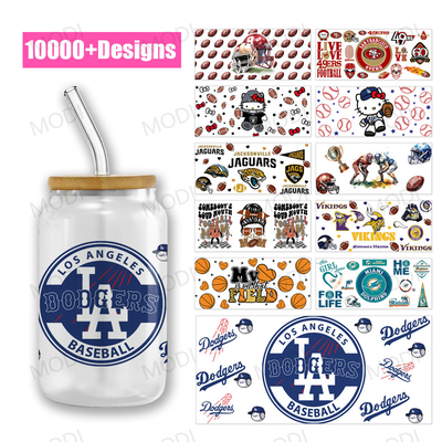 Buy UV DTF Transfer Cup Wrap Stickers For Custom Logo 16Oz Rugby Sports Balls Glass Tumblers online manufacture