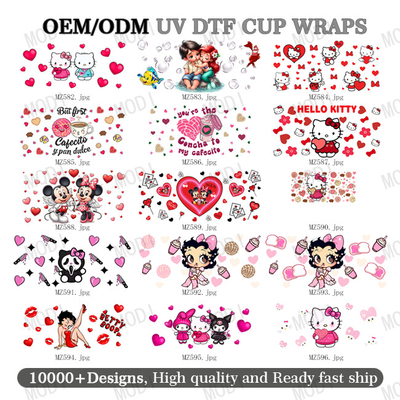 Buy Factory Custom UV DTF 16oz Cold Cup Wrap Transfers Transfer Printing Designs Ready To Ship For Cups online manufacture
