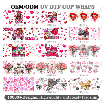 Buy VMy Love Skull Rose Valentine'S Day 20oz UV DTF Straight Wrap Transfers Stickers Custom Labels DIY Waterproof Logo online manufacture