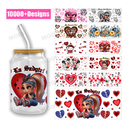 Buy ELITE Customized Design Packaging 16oz Libbey Cup Wrap Transfer Printing Valentine'S Day OEM  Transfer Label Stickers online manufacture