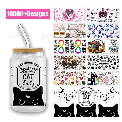 Buy Double Sided View UV DTF Cup Packaging Sticker Decal 16oz Glasses Cold Transfer Tumbler Wrap UV DTF Sticker Transfer online manufacture