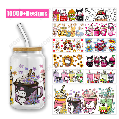 Buy Factory Hot Sale Good Quality Ready To Ship Cartoon Transfer Logo Sticker Vinyl UV DTF Cup Wrap Transfers 16oz online manufacture