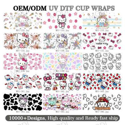 Buy Imaiwill Custom MOQ High Quality Fashion Transfer Label Transparent Film UV DTF Glass Jar Packaging Transfer Cartoon online manufacture