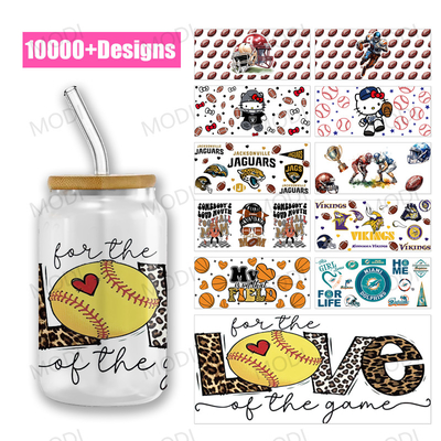 Buy UV DTF Cup Film Transfer Baseball Theme Glass Personalized Design And Logo online manufacture