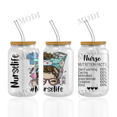 DIY UV DTF Custom Cup Wrap Transfers For Libbey Glass Tumblers With Personalized Design