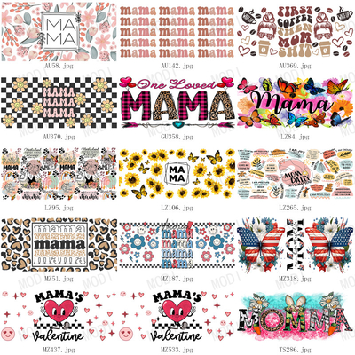 20oz Mama'S Day UV DTF Transfers For  Glass Tumblers Durable And Washable Designs