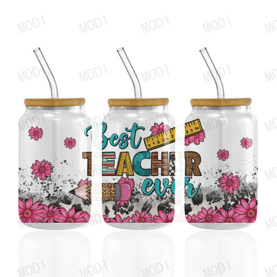 1000 Designs Teachers' Day Wholesale Custom Gift Life Label Waterproof Cup Wrap Transfers Uv Dtf Sticker For 16oz