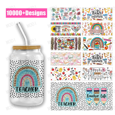 Wholesale Custom Design Ready To Transfer DIY UVDTF Sticker 16Oz 20Oz 24Oz UV DTF Cup Wraps For 16oz 24oz Glass Can 20oz