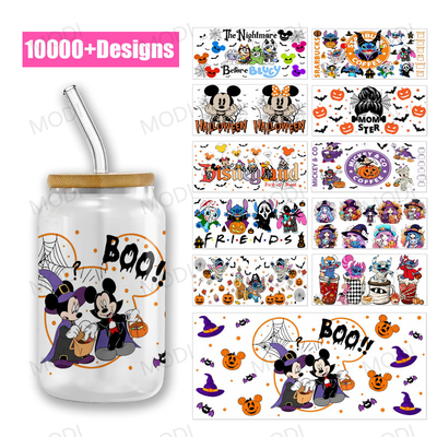UV DTF Cup Wrap Transfers For Glass Tumblers Halloween Cup Stickers Design