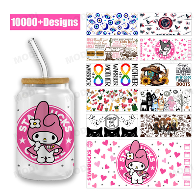 Custom UV DTF Cup Wraps Transfer Printing Crystal Transfer Sticker UV DTF Sticker Cup Wraps Transfers For 16oz