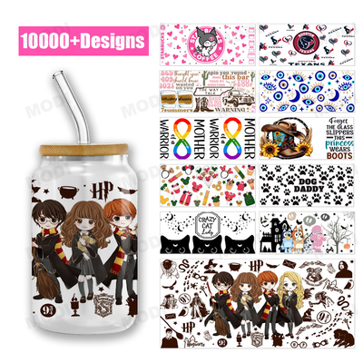 16 Oz Cup Wraps UV DTF Transfers Voor Cups Custom Logo Libbey Glass Tumbler UV DTF Transfers