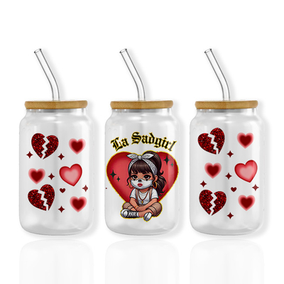 UV DTF Cup Wrap Transfers For Cups Wraps Custom Logo Libbey Glass Tumbler For Printing